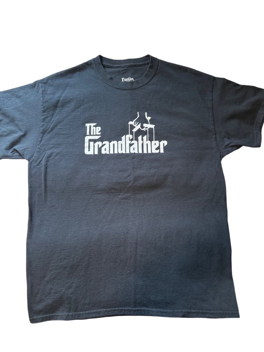 The Grandfather Graphic T-Shirt Feelin Good Tees L Black Cotton Crewneck USA - Picture 3 of 5